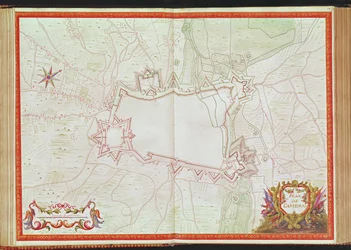 Piano e mappa di Cambrai, dall